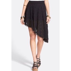 Free people lace hi lo skirt